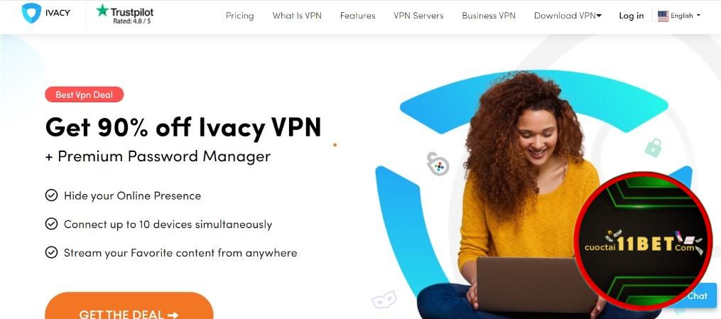 Truy cập vào trang chủ của IVacy VPN đăng ký tài khoản và mua gói dịch vụ