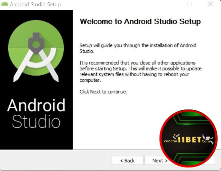 Tiếp tục thực hiện các bước để cài đặt phần mềm Android Studio về máy 